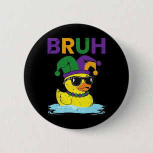 Macaron Rond 5 Cm Bruh Funky Canard Mardi Gras Canard En Caoutchouc 