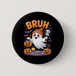 Macaron Rond 5 Cm Bruh Ghost Halloween Candy mignonne Ghost Kids