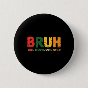 Macaron Rond 5 Cm Bruh Meme Célébrer le Mois de l'histoire des Noirs