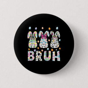 Macaron Rond 5 Cm Bruh Mème Pâques Jour Funny Bunny Oeufs Ados Garço
