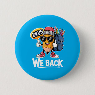 Macaron Rond 5 Cm Bruh on est de retour crayon professeur étudiant r