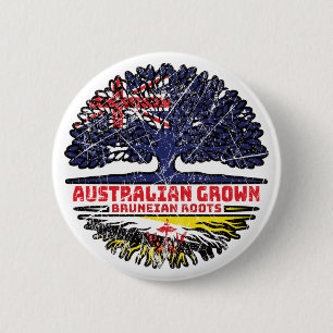 Macaron Rond 5 Cm Brunei Brunéi Australien Australie Racines d'arbre