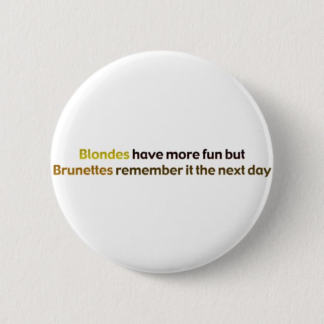Macaron Rond 5 Cm Brunettes&BlondesBumperStik (Devant)