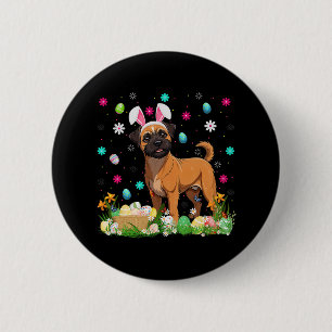 Macaron Rond 5 Cm Bruxellois Griffon Chien Pâques Chasse aux oeufs B