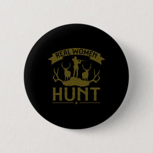 Macaron Rond 5 Cm Buck Deer Chasse Chasse Fille Véritable Femmes Cha