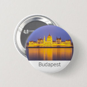 Macaron Rond 5 Cm Budapest Parlement Panorama Hongrie