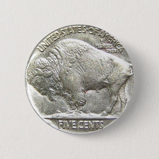 MACARON ROND 5 CM BUFFALO NICKEL (Devant)