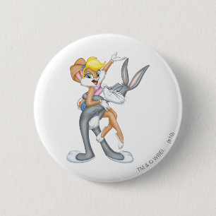 Macaron Rond 5 Cm BUGS BUNNY™ et Lola Bunny