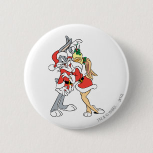Macaron Rond 5 Cm BUGS BUNNY™ et Lola Mistletoe Kiss