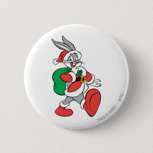 Macaron Rond 5 Cm BUGS BUNNY™ Père Noël