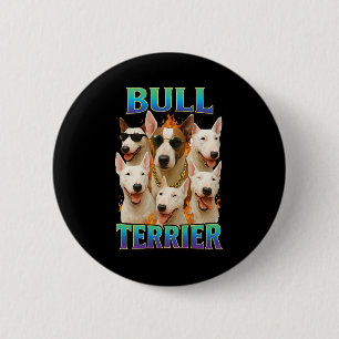 Macaron Rond 5 Cm Bull Terrier