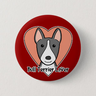 Macaron Rond 5 Cm Bull Terrier Lover