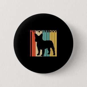 Macaron Rond 5 Cm Bulldog Frenchie