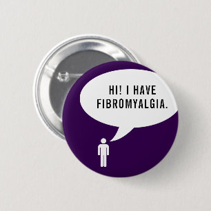 Macaron Rond 5 Cm bulle de la parole FIBROMYALGIA