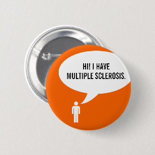 Macaron Rond 5 Cm bulle vocale MULTIPLE SCLEROSIS