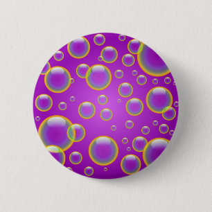 Macaron Rond 5 Cm Bulles pourpres d'arc-en-ciel
