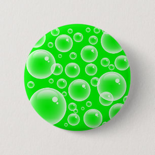 Macaron Rond 5 Cm Bulles vertes