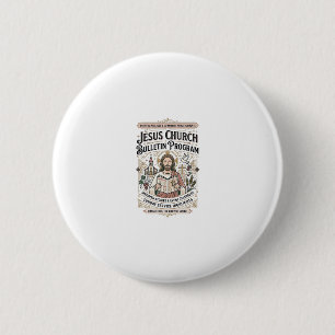 Macaron Rond 5 Cm Bulletin de l'église de Jésus Programme Bulletin d