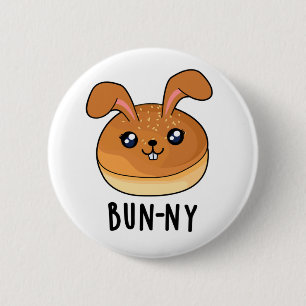 Macaron Rond 5 Cm Bun-ny Funny Lapin Lapin Bun Pun