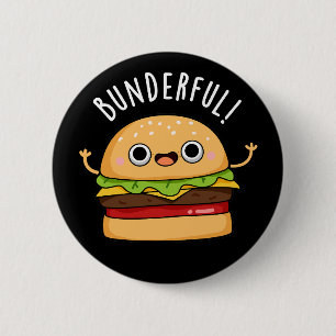 Macaron Rond 5 Cm Bunderny Burger Bun Pun Pun Dark BG