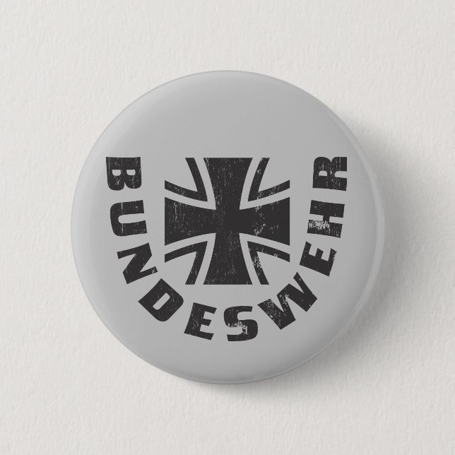 Macaron Rond 5 Cm Bundeswehr Deutschland, Luftwaffe, l'Armée de (Devant)
