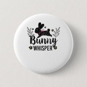 Macaron Rond 5 Cm Bunny Whisperer Funny Lapin Graphisme lapin