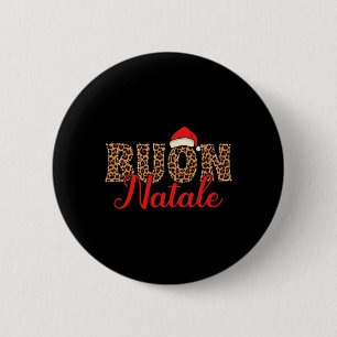 Macaron Rond 5 Cm Buon Natale Italien Joyeux Noël