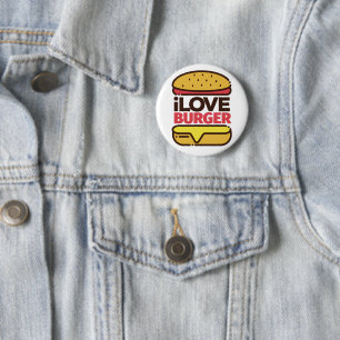 Macaron Rond 5 Cm Burger boutons Lover