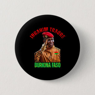 Macaron Rond 5 Cm Burkina Faso - Ibrahim Traoré Thomas Sankara