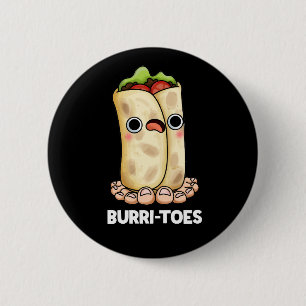 Macaron Rond 5 Cm Burritoes Funny Burrito  Pun Dark BG