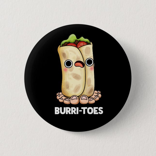 Macaron Rond 5 Cm Burritoes Funny Burrito Pun Dark BG (Devant)
