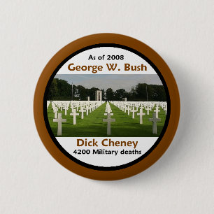 Macaron Rond 5 Cm Bush Cheney A TUÉ le bouton