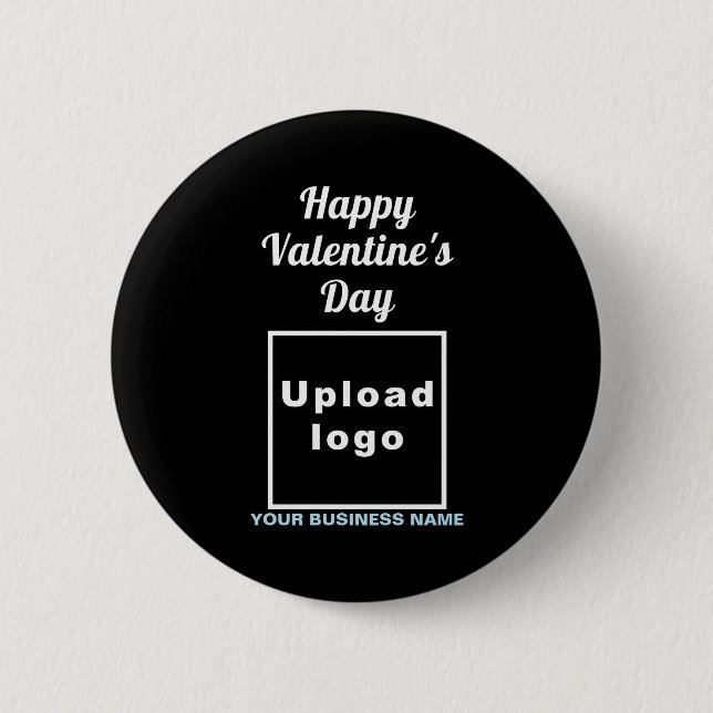 Macaron Rond 5 Cm Business Valentine Greeting On Navy Blue  (Devant)