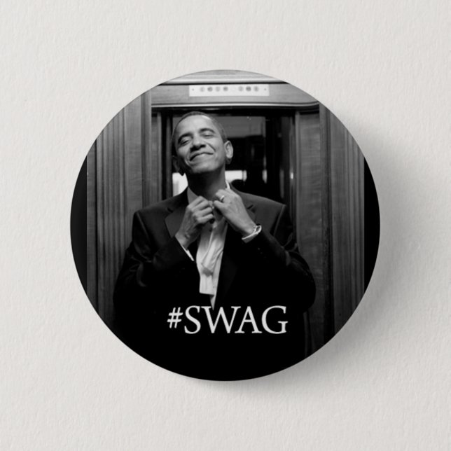 Macaron Rond 5 Cm Butin d'Obama (Devant)