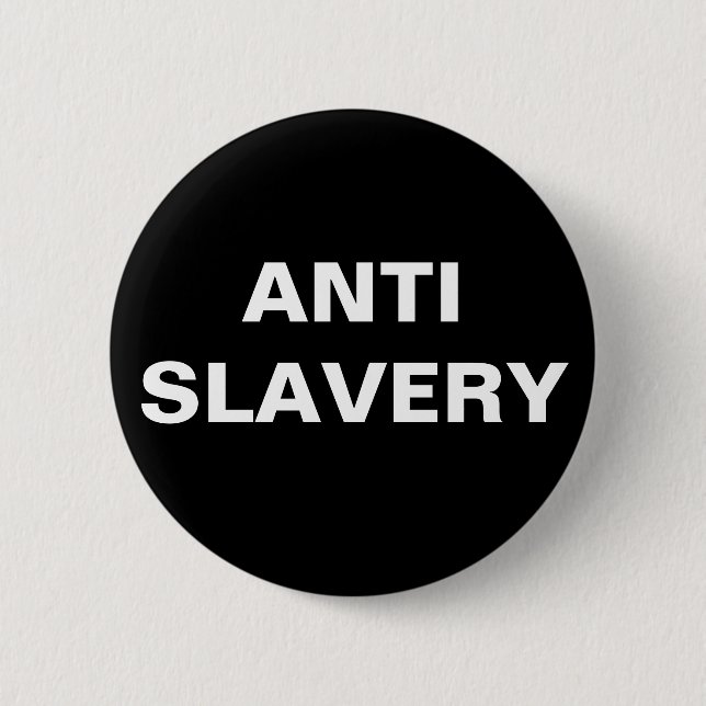 Macaron Rond 5 Cm Button anti-Slavery Black (Devant)
