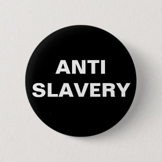 Macaron Rond 5 Cm Button anti-Slavery Black