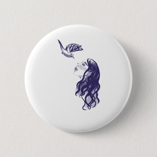 Macaron Rond 5 Cm Button Fantasie (Devant)