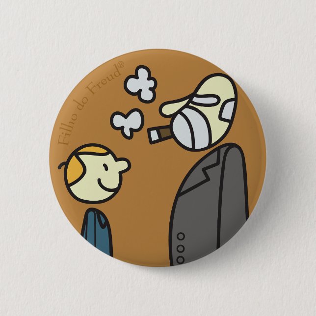 Macaron Rond 5 Cm Button Fils du Freud (Devant)