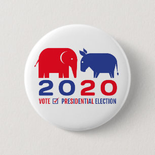 Macaron Rond 5 Cm Button for 2020 US presidential election