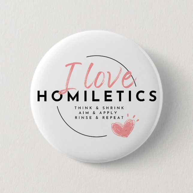 Macaron Rond 5 Cm Button - Homiletics love (Devant)