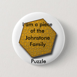 Macaron Rond 5 Cm Button - I am a piece of the ___ Family puzzle
