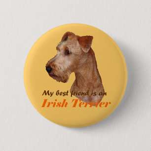 Macaron Rond 5 Cm Button "Irish Terrier"