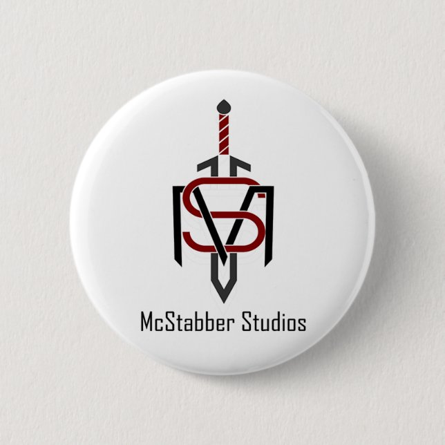 Macaron Rond 5 Cm Button McStabber Studios (Devant)