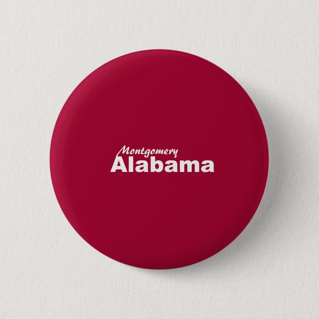 Macaron Rond 5 Cm Button Montgomery, Alabama (Devant)