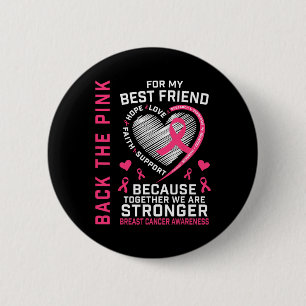 Macaron Rond 5 Cm Byck The Pink Best Friend Breast Cancer Sensibilis