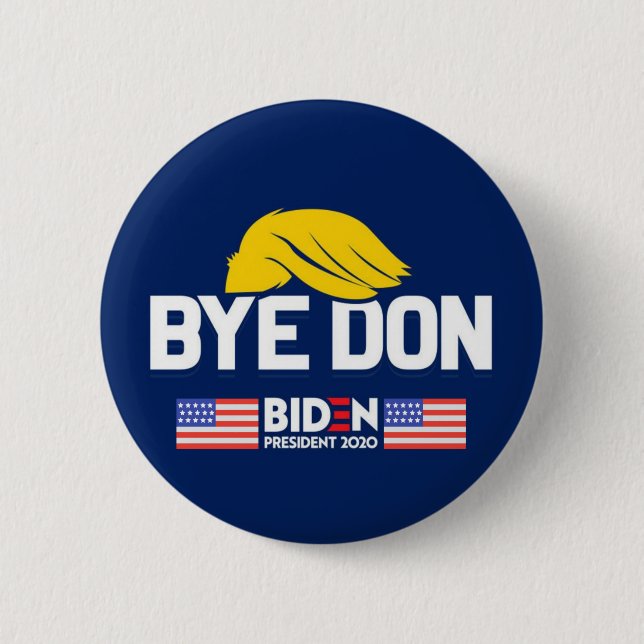 Macaron Rond 5 Cm Bye Don BIDEN 2020 Président HARRIS (Devant)