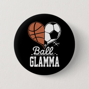 Macaron Rond 5 Cm Byll Glamma Drôle Bysketbyll Soccer Glamma