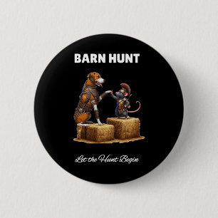 Macaron Rond 5 Cm Byrn Hunt Lover - Cute Warrior Rat Et Américain Fr