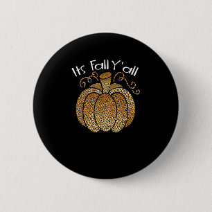 Macaron Rond 5 Cm C’est automne Y’all Empreinte de léopard Citrouill