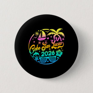 Macaron Rond 5 Cm Cabo San Lucas 2026 Vacances en Famille Épousant l